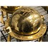 Image 2 : "Horror Show" - set dec items 2 decorative metal globes w/symbols (6 inches diameter x 6 inches)