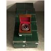Image 1 : Small metal desk compass w/ wooden and velvet box - 30 pieces (boxes 3 x 3 x 1.5 inches)