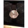 Image 2 : New Bulova lady's wrist watch w/ leather strap (new and box)