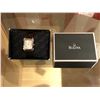 Image 1 : New Bulova lady's wrist watch w/ brown leather strap (new and box)