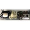 Image 1 : Group of 3 vintage telephones - includes General Electric FM/AM clock radio telephone