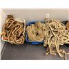 Image 1 : Large group of assorted burlap ropes and fishing net