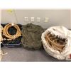 Image 2 : Large group of assorted burlap ropes and fishing net