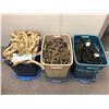 Image 1 : 3 totes filled with burlap ropes