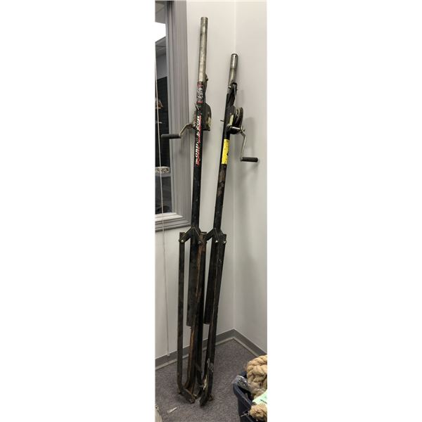 Group of 2 heavy duty industrial adjustable tripods