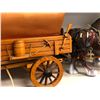 Image 2 : Rustic wooden horse drawn wagon lamp - handcrafted (needs reweaving)