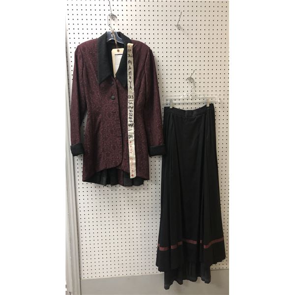"Superhero Show" Season 3 ep 2 #8 Hero outfit - includes Burgundy jacket and black period skirt