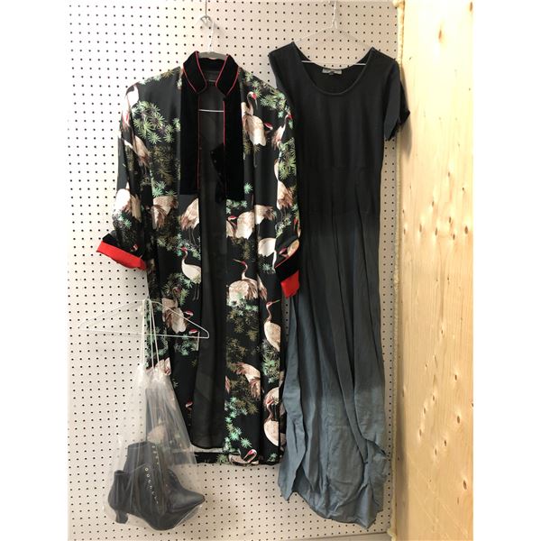 "Superhero Show" samurai outfit - includes robes/long top/pair of leather heel boots