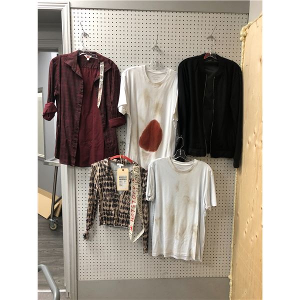 "Superhero Show" Season 1 ep 4 #6 Hero bloody outfit - includes bomber jacket/marron shirt/2 t-shirt