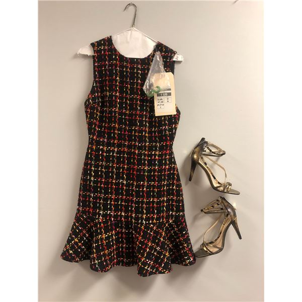 "Superhero Show" Season 5 ep 14 Boss Stunt outfit - sleeveless dress/pair of heels