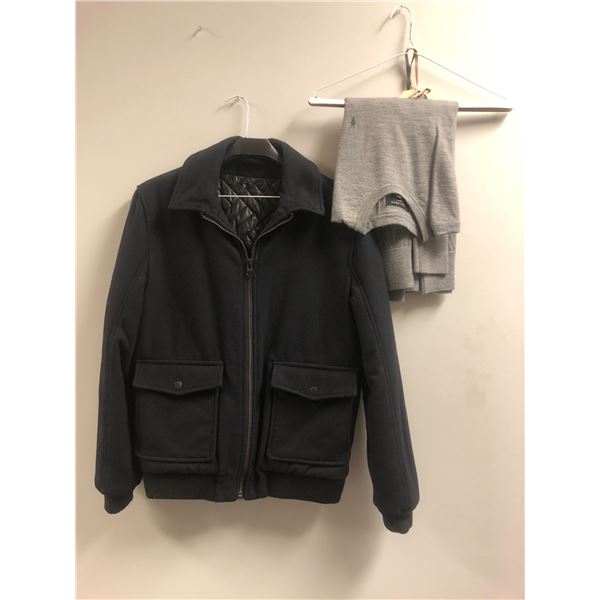 "Superhero Show" Season 7 #3 Hero outfit - includes a winter black coat/grey sweater