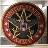 Image 1 : "Motherland Fort Salem" - United States Army circular signage (approx 3 ft diameter)