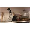 Image 1 : "Motherland Fort Salem" large group of decorative items - includes vintage bird cage/decorative meta