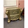 Image 2 : "Horror Show" - oversized gold finished 2 drawers night stands (approx 32 x 20 x 31 inches)