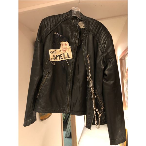 "Superhero Show" - "Jack & Jones" band called "The Smells" black leather jacket (size L)