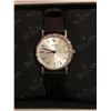 Image 1 : New Bulova lady's wrist watch w/black leather strap (new and box)