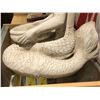 Image 2 : "Snowpiercer" - Ceramic small white mermaid sculpture (approx 16" x 14" x 11")