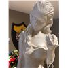 Image 3 : "Snowpiercer" - Ceramic large white mermaid sculpture (approx 31" x 14" x 14")