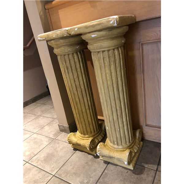 "Motherland Fort Salem" - Pair of Roman column pillars (approx 36" x 10 1/2")