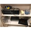 Image 1 : Group of assorted vintage phones and office stationery - includes payphone and 2 electric phones etc