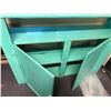 Image 2 : Vintage green painted cabinet (approx 49" x 12" x 37")