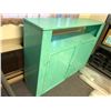 Image 3 : Vintage green painted cabinet (approx 49" x 12" x 37")