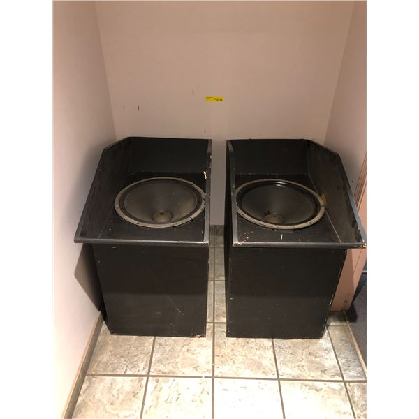 A pair of commercial bass woofers