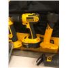 Image 5 : Group of assorted DeWalt power tools - includes flashlight/trim saw/drill etc.