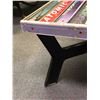 Image 2 : "Gabby Duran" - heavy duty table w/top made out of skis (29 1/2" x 32" x 18 1/2")