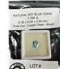 Image 2 : Natural Sky Blue Topaz 1.395ct 8.08 x 6.04 x3.84mm Oval Cut- Loupe Clean- Brazil
