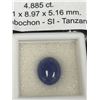 Image 2 : Natural Valuable Tanzanite 4.885 ct 11.81 x 8.97 x 5.16mm Oval Cabochon- SI- Tanzania