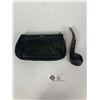Image 1 : Vintage Henry Perkins GBD Leather Tobacco Pouch with Pipe