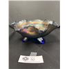 Image 1 : Vintage Fenton Carnival Glass 8" Spatula Footed Bow- Acorn & Leaves