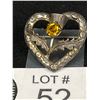 Image 2 : Vintage Sterling Silver Heart Brooch