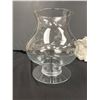 Image 2 : Large 10" T Vintage Etched Glass Footed Vase & Ceramic Elephants