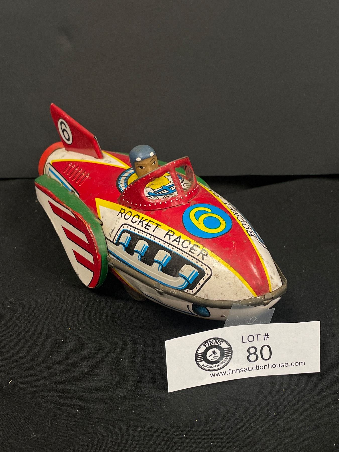 Vintae Rocket Racer Tin Toy Spaceship