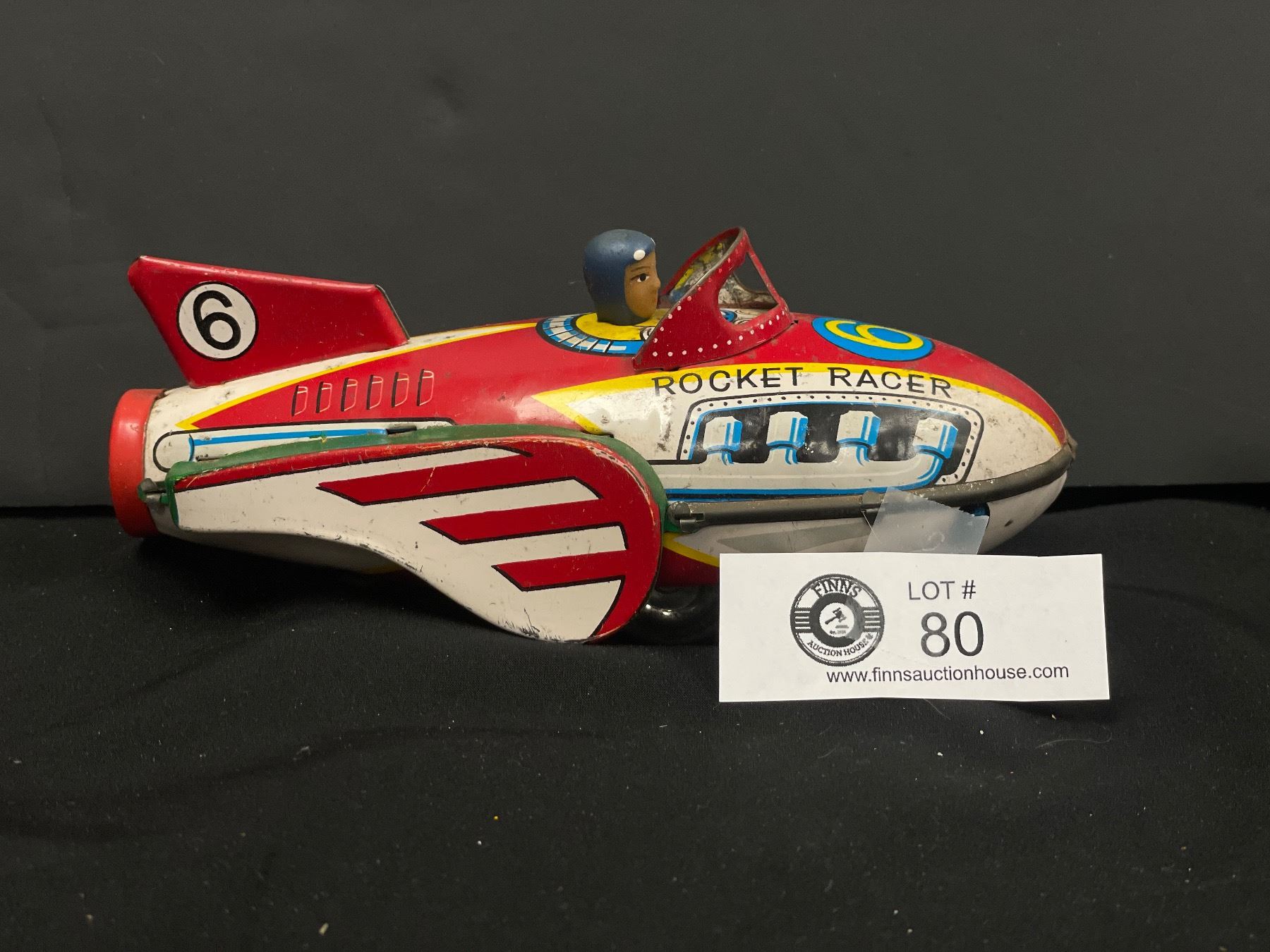 Vintae Rocket Racer Tin Toy Spaceship