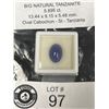 Image 1 : Big Natural Tanzanite 5.895 ct 13.44 x9.15 x 5.48mm Oval Cabochon- Si- Tanzania