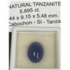 Image 2 : Big Natural Tanzanite 5.895 ct 13.44 x9.15 x 5.48mm Oval Cabochon- Si- Tanzania