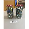 Image 1 : 2 Jars Filled with Marbles
