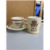 Image 3 : Vintage Café Lot Frys Hot Chocolate Cup and Saucers and Langus Beef in Mug Mugs
