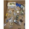 Image 3 : Tray Lot of Pins Patches, Key Chains etc