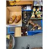 Image 1 : Nice Tray Lot of Various Vintage Items. Wooden Shoes, Horses, etc