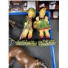 Image 2 : Nice Tray Lot of Various Vintage Items. Wooden Shoes, Horses, etc