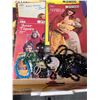 Image 2 : Tray Lot of Vintage Knitting/Crochet Pattern Books, Plus Buttons, Necklaces Etc