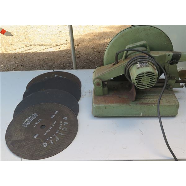Hitachi  CC14SB  14" Cut-Off Machine w/ Multiple Pacific Grinding Wheels