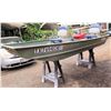 Image 1 : Aluma Craft Utility Boat w/ 2 Seats & Honda Four Stroke Outboard Engine 143"x47"x17"H
