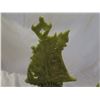 Image 2 : Carved Green Dragon Sculpture Artwork on Base 16"L x 15"H in Box (w/ broken pieces)