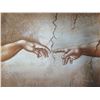 Image 2 : Fingers Touching Artwork, Signed Tim.L, Unframed 19"x15"