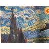 Image 2 : Starry Night Replica Artwork, #120 Signed by Artist, Unframed 27"x23"